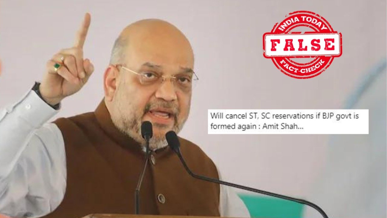 Fact Check: Amit Shah did NOT talk about scraping ST/SC/OBC reservation, viral clip is doctored